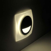Wupszczana LAMPA schodowa Q5 LED 313713 Polux podtynkowa OPRAWA kwadratowa LED 3W 4000K metalowa IP44 grafitowa