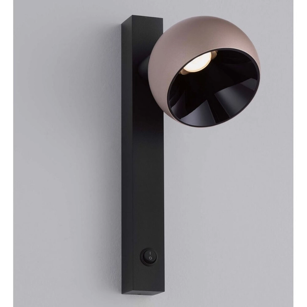 Regulowany kinkiet ścienny FRONTERA LE44939 LED 10W 3000K czarny złoty