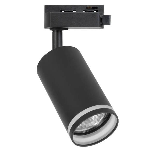 Jednofazowa lampa szynowa Pipe Ring Track ML2065 tubka cylinder czarny