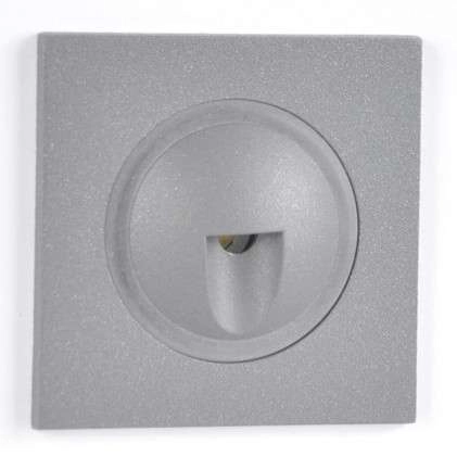 Schodowa LAMPA wpuszczana Q3 LED 313690 Polux kwadratowa OPRAWA podtynkowa LED 3W 4000K metalowa IP44 grafitowa