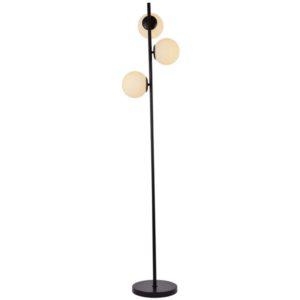 Lampa podłogowa czarna Dorado LP-002/3F BK Light Prestige mleczne kule do salonu