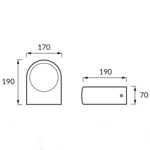 Zewnętrzna LAMPA ścienna LIMO 03133 Ideus elewacyjna OPRAWA tarasowy KINKIET przyścienny outdoor IP54 ciemnoszary