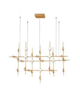 Pokojowy żyrandol designerski Azul sticks LED 72W 3000K złote