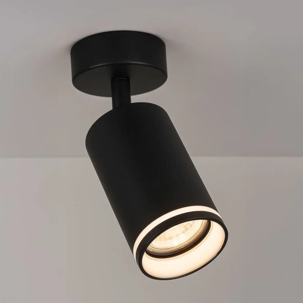 Podsufitowa lampa spot Pipe Ring Spot ML2067 cylindryczna czarny