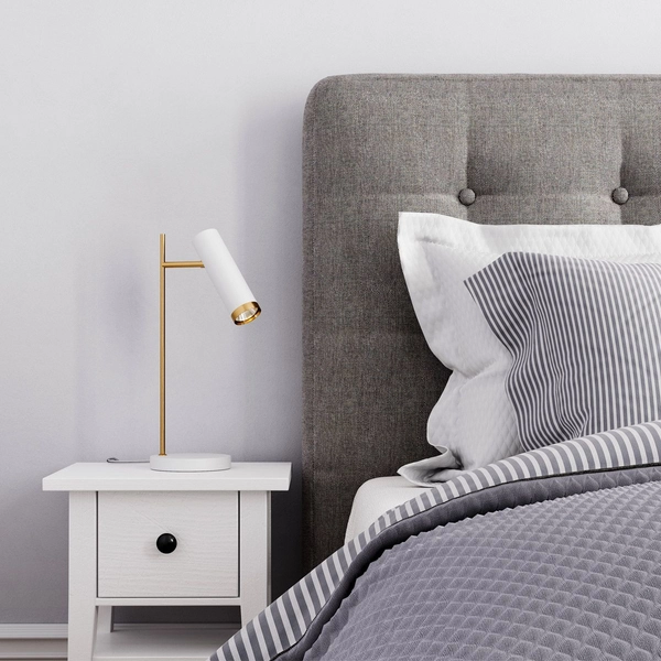 Regulowana lampa stołowa Plus 4002280-5002 z regulacją do gabinetu biała