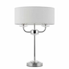 Lampa stołowa Nixon 60804 Endon abażurowa do sypialni ecru nikiel