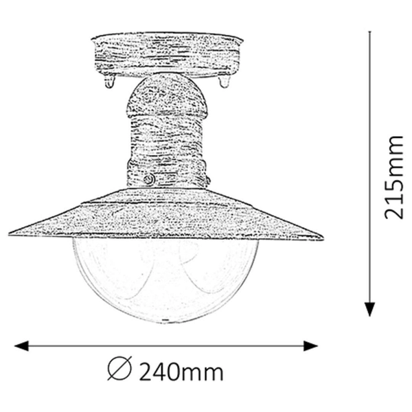 Zewnętrzna LAMPA sufitowa OSLO 8739 Rabalux rustykalna OPRAWA do ogrodu outdoor IP44 antyczny biały
