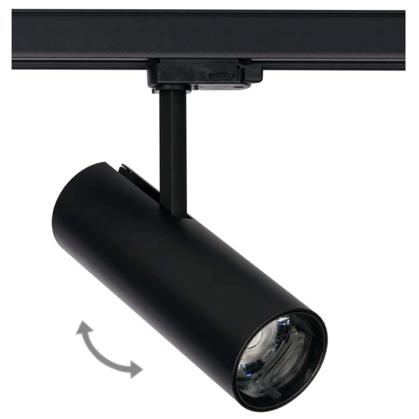 Sufitowa LAMPA regulowana MILO 8760 Nowodvorski metalowa OPRAWA tuba LED 25W 3000K do systemu szynowego 3 - fazowego czarna