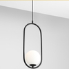 Lampa wisząca RIVA 1086G1 Aldex metalowy zwis do salonu biała kula