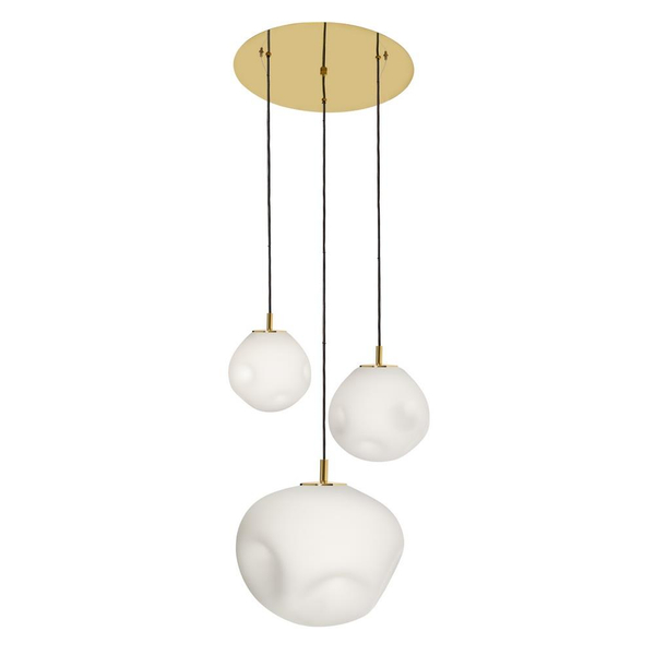 Złoty żyrandol 3-płomienny CLOE 11064305 kule balls do jadalni