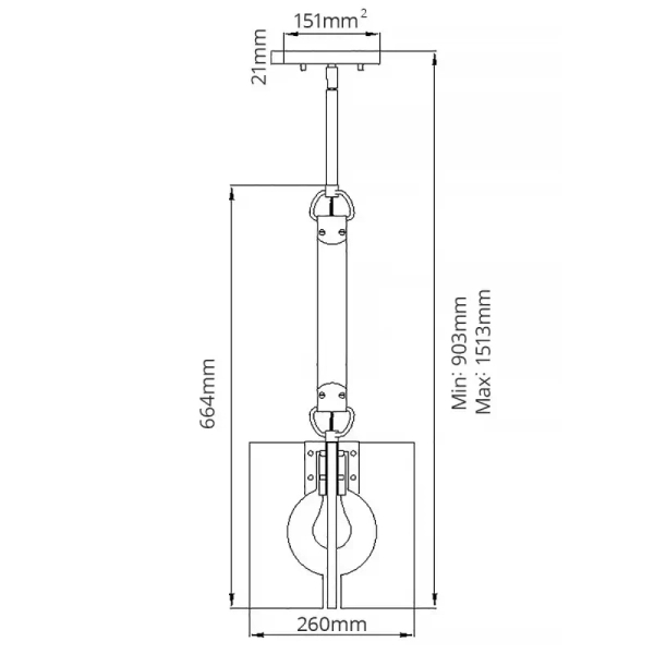 Jadalniana lampa wisząca LUDLOW QN-LUDLOW-1P-PN przezroczysta nikiel