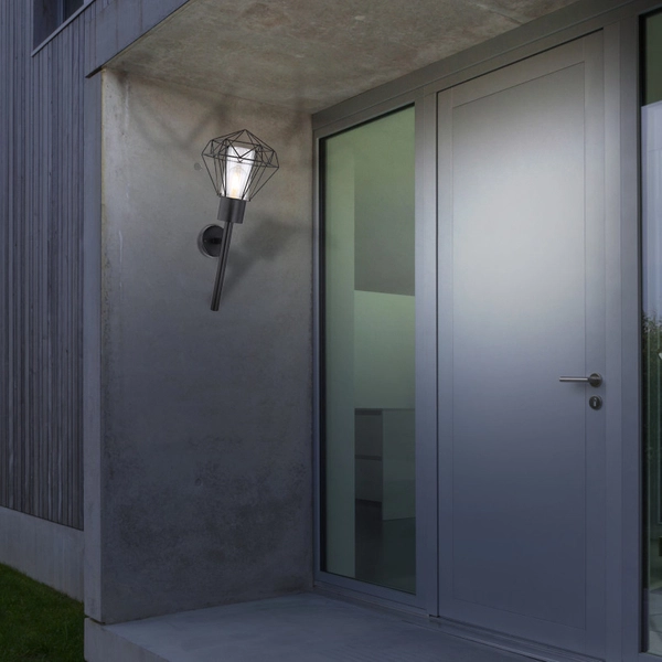 Elewacyjna LAMPA zewnętrzna HORACE 31355W Globo ścienna OPRAWA ogrodowa druciana outdoor IP44 czarna