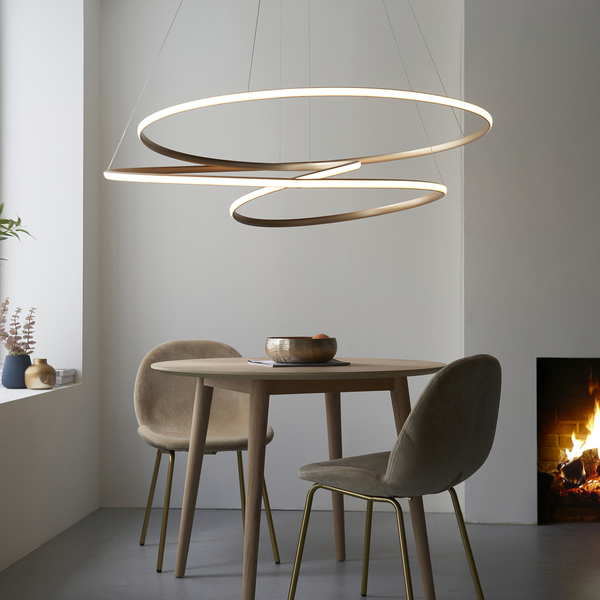 Salonowy żyrandol L&-197645 Light& LED 131W 3000k serpentyna złota