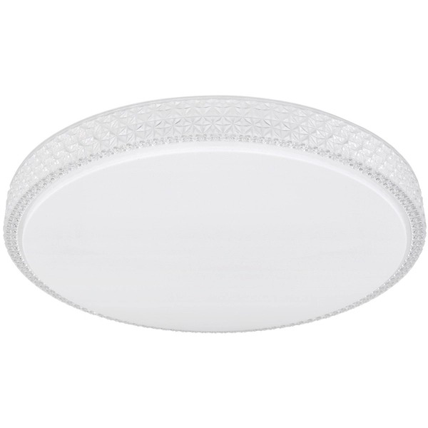 Plafon LAMPA sufitowa OVI 41749-40 Globo metalowa OPRAWA okrągła LED 40W 3000K - 6500K crystal glamour biały - przezroczysty