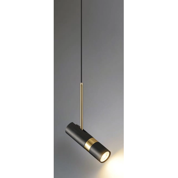 Kierunkowa lampa wisząca CGLOOK1PBK do holu czarna mosiądz