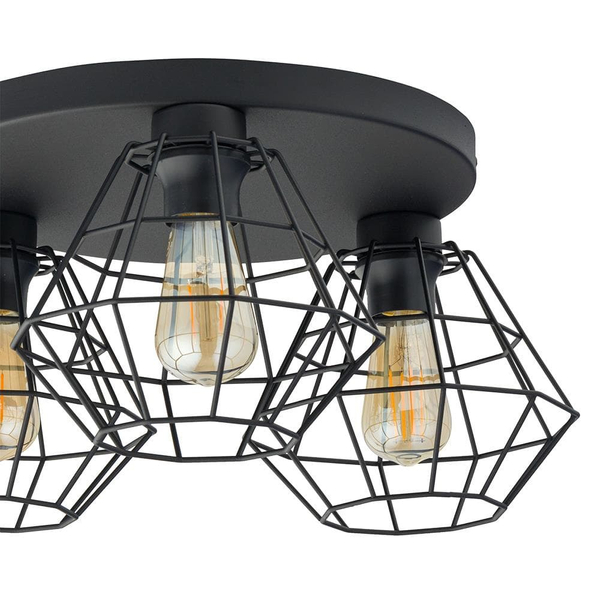 Lampa sufitowa druciana Diamond 6205 TK Lighting loftowa klatka czarna