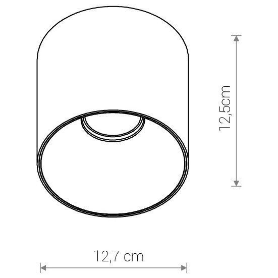 Downlight LAMPA sufitowa POINT TONE 8222 Nowodvorski metalowa OPRAWA spot tuba biała