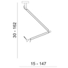 Wisząca lampa pokojowa zestaw Zyta AZ4192+AZ2601 wysięgnik czarna szara