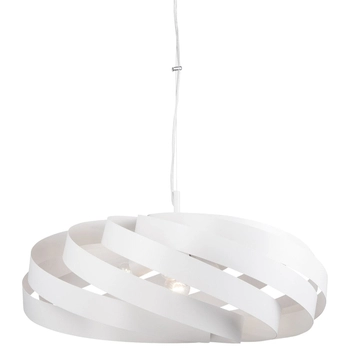 Wisząca lampa Vento 1134 Zumaline okrągła nad stół biała