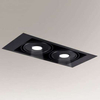 Wpust LAMPA sufitowa MUKO IL 3361 Shilo podtynkowa OPRAWA prostokątna LED 20W 3000K regulowane OCZKA metalowe czarne
