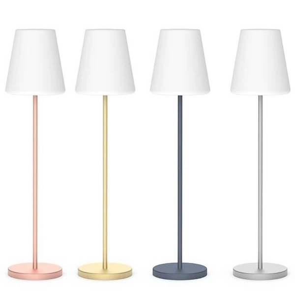 Solarna lampa podłogowa na pilot LOLA LUMLLS120BRSSNW IP44 mosiądz biały