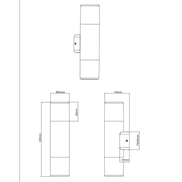 Elewacyjny kinkiet miedziany Hoosic 222260224 ogrodowa lampa tuba