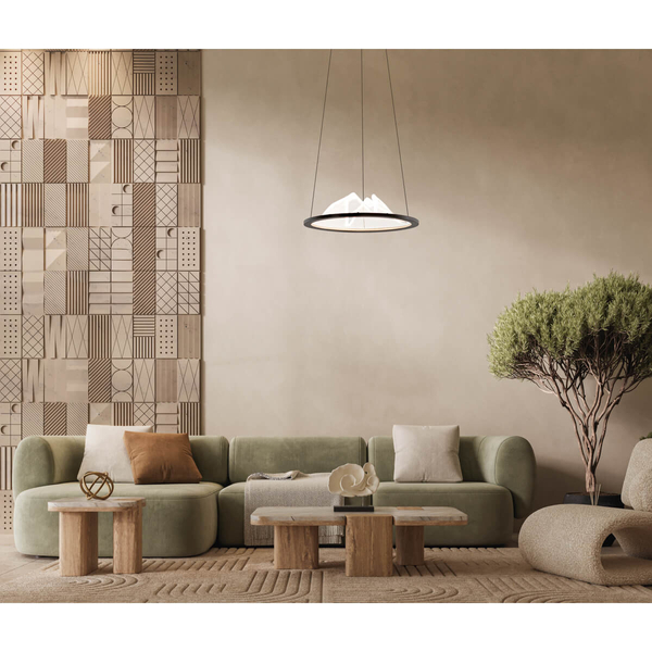 Wisząca lampa pierścień Baret PND-58038-26W-3K Italux LED 26W 3000K kawowy
