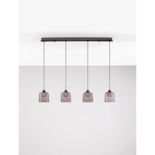 Nowoczesny żyrandol TAVENCO LE45212 LED 19W 3000K różowy czarny