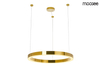 Złoty pierścień wiszący Ring Luxury LED 45W 3000K do salonu