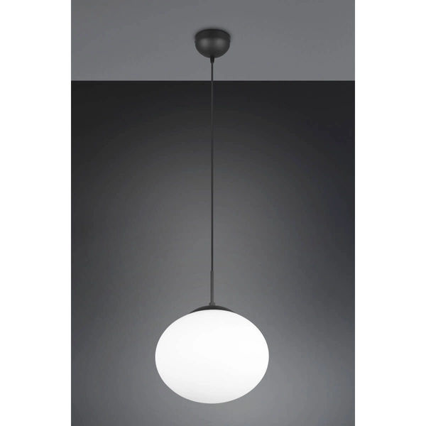 Wisząca lampa nad stół FOMENTO 363100132 Trio kula metalowa czarny biały