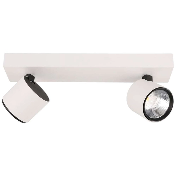 Plafon LAMPA sufitowa BONIVA SPL-2854-2B-WH Italux metalowa OPRAWA regulowane LED 10W 3000K reflektorki na listwie białe czarne