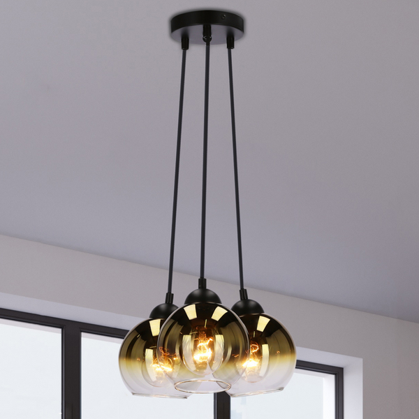 Lampa wisząca Nubia 33-16416 Candellux kule balls czarne złote