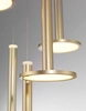 Salonowa lampa wisząca Esquel 5-punktowa LED 53W złota