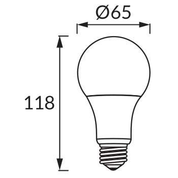 Żarówka LED ERSTE 03060 Ideus   E27 A65   14W 1250lm 230V   biała zimna