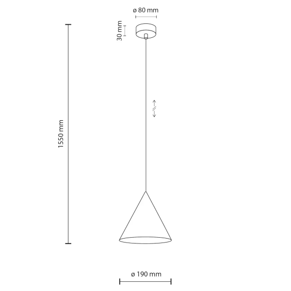 Salonowa lampa wisząca CONO 10074 stożkowa miętowy