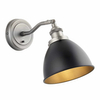 Metalowa lampa ścienna Franklin 98751 Endon do gabinetu cyna czarna