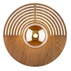 Naturalna ścienna lampa Lunar Wood 11014 okrągła drewniana brązowy