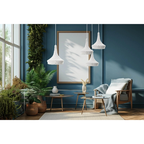 Jadalniana lampa wisząca Mahaka 5176 Shilo hampton biały