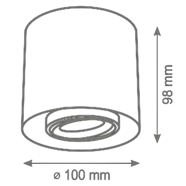 Sufitowa lampa metalowa Eger nowoczesna okrągła biała złota