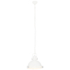 Industrialna LAMPA wisząca NAUTILIUS M 10265101 Kaspa metalowa OPRAWA okrągły ZWIS na łańcuchu biały