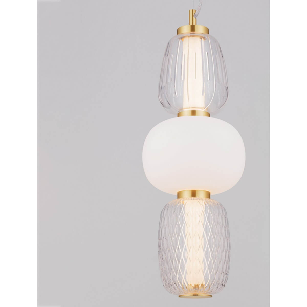 Nowoczesna lampa zwisająca ARROYOS LE44495 LED 28W 3000K biały złoty