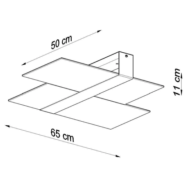 Szklana lampa sufitowa SL.1045 nowoczesny plafon biały