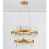 Lampa zwisająca CHOLULA LE44722 ringi do sypialni złota przezroczysta