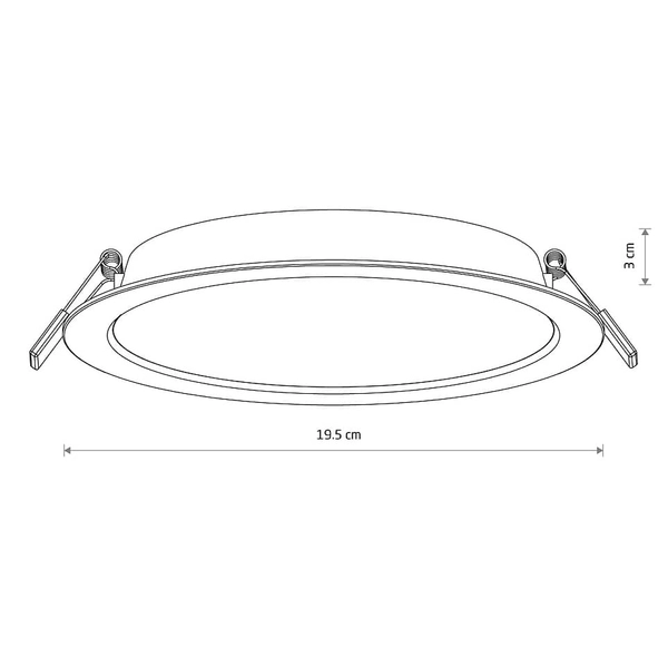 Sufitowa lampa kuchenna Mykonos 10542 Nowodvorski LED 18W 3000K okrągła biała