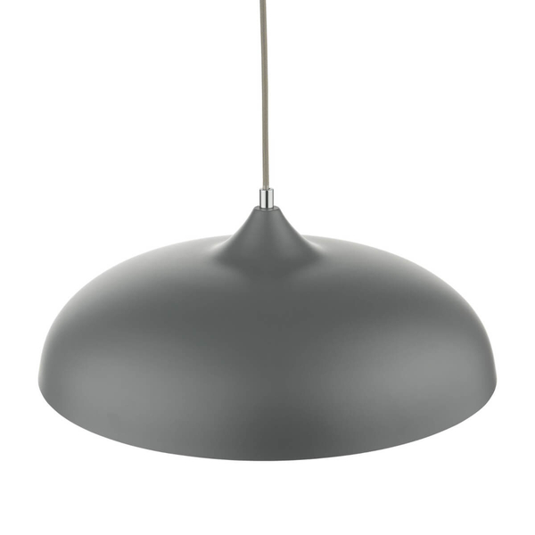 Metalowa lampa wisząca Kaelan KAE0137 kopułowa szara