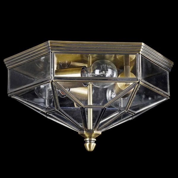 LAMPA sufitowa ZEIL H356-CL-03-BZ Maytoni szklana OPRAWA plafoniera klatka brąz