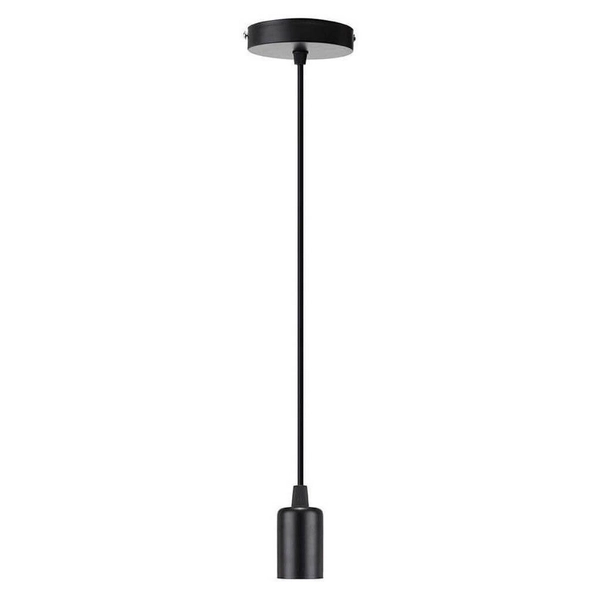 LAMPA wisząca OW-E27 Abigali metalowa OPRAWKA na żarówkę zwis czarny
