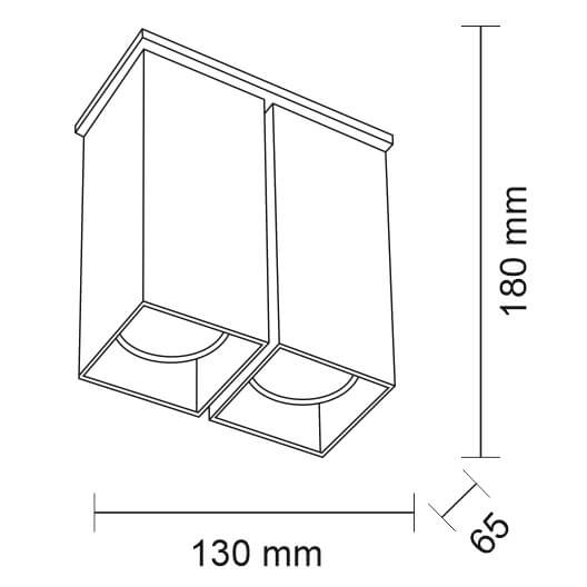Spot LAMPA sufitowa TODA Shilo 1105 natynkowa OPRAWA DOWNLIGHT czarny