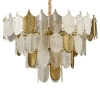 Lampa wisząca Secret D824P-800 Step do salonu listki białe złote