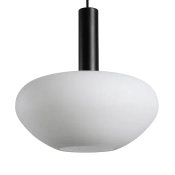 Owalna lampa wisząca Gater PND-23541A-1-BK-OP do kuchni czarny